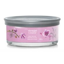 Yankee Candle Wild Orchid Tumbler mit rosa Orchideenetikett und Deckel
