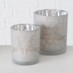 Windlicht Alpia beige klein – Produktansicht