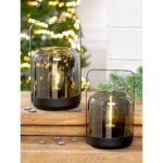 Windlicht Bright Silber LED Glas 20cm – Hauptansicht