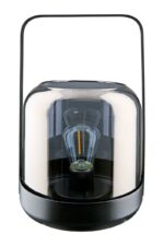Windlicht Bright Silber LED Glas 24cm – Produktansicht
