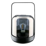 Windlicht Bright Silber LED Glas 24cm – Produktansicht