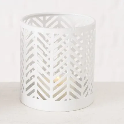 Windlicht Dunvilla 8cm weiß – Hauptansicht