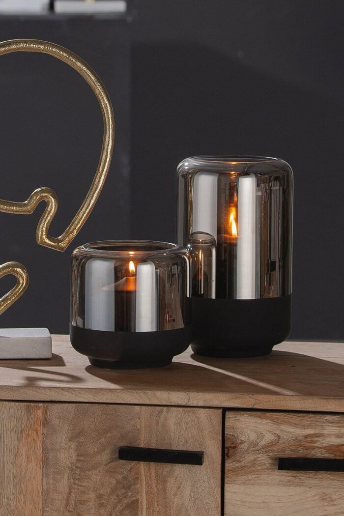 Windlicht Elegance anthrazit 25cm – Produktansicht
