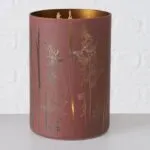 Windlicht Gräser 20cm rot – Hauptansicht