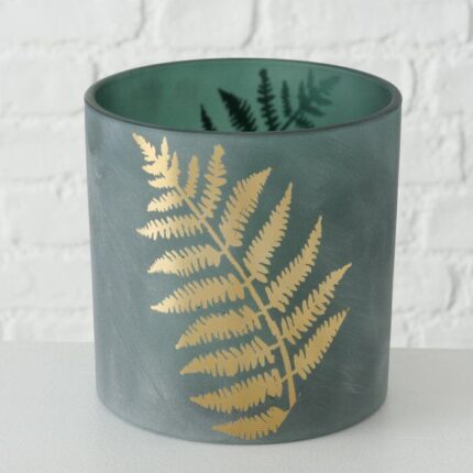 Windlicht Greeny grün 15cm Farn – Hauptansicht