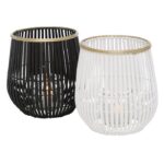 Windlicht Karunya weiß Bambus 27cm – Produktansicht