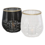 Windlicht Karunya weiß Bambus 27cm – Hauptansicht