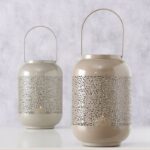 Windlicht Minello 28cm beige – Produktansicht