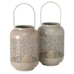 Windlicht Minello 28cm beige – Produktansicht