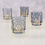 Windlicht Noria blau Variante 4 – Produktansicht