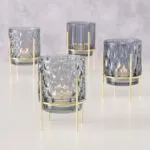 Windlicht Noria blau Variante 4 – Produktansicht
