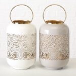 Windlicht Sami grau 33cm – Produktansicht