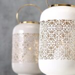 Windlicht Sami grau 33cm – Produktansicht