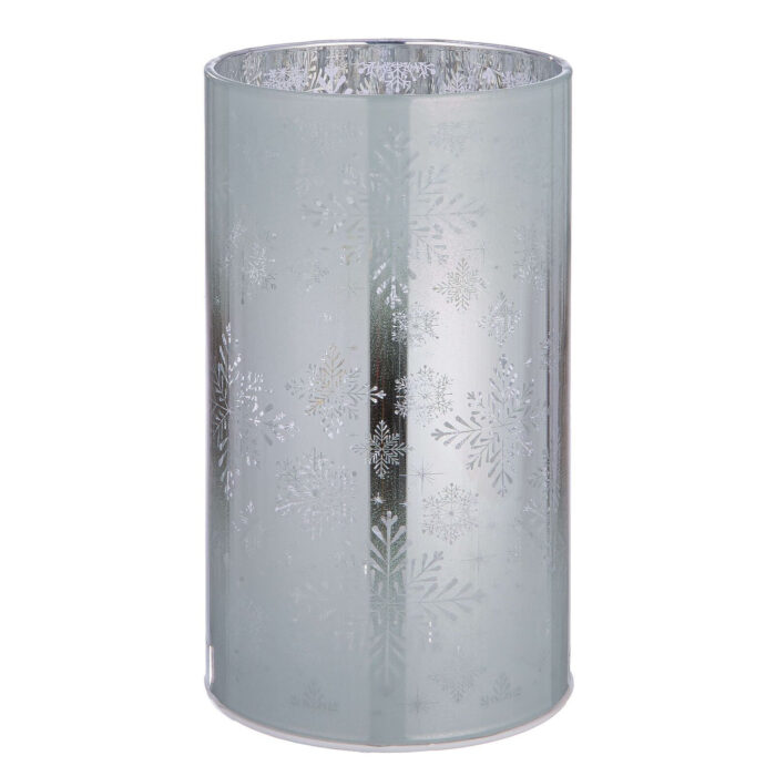 Windlicht Schneeflocke LED Glas 13cm – Produktansicht