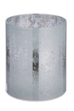 Windlicht Schneeflocke LED Glas 18cm – Produktansicht