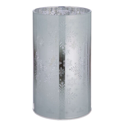 Windlicht Schneeflocke LED Glas 18cm – Hauptansicht