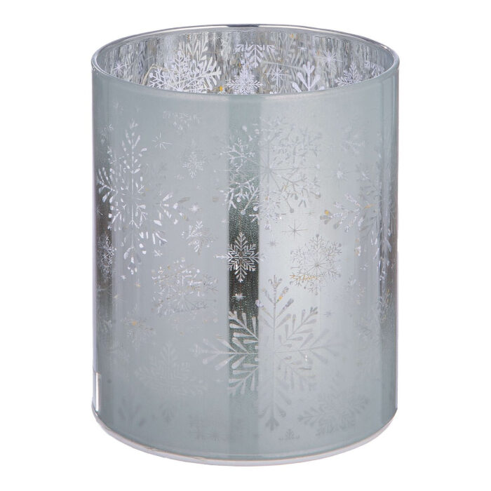 Windlicht Schneeflocke LED Glas 18cm – Produktansicht