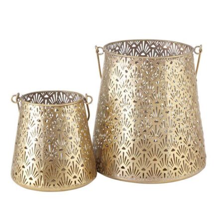 Windlicht Set Ember 2tlg. gold – Produktansicht