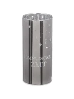 Windlicht Sternenmädchen silber LED Glas 15cm – Produktansicht