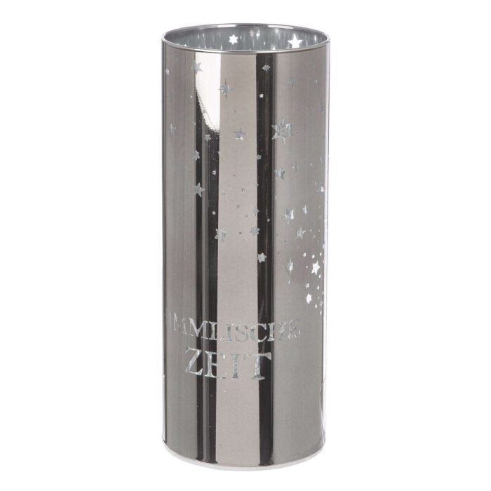 Windlicht Sternenmädchen silber LED Glas 20cm – Produktansicht