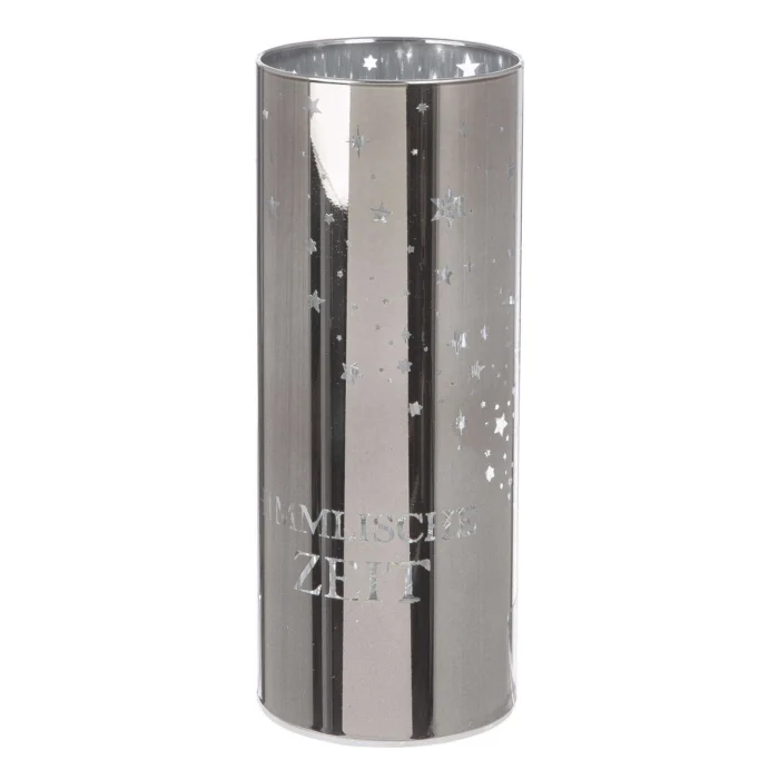 Windlicht Sternenmädchen silber LED Glas 20cm – Produktansicht