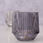 Windlicht Tiago hellgrau 10cm – Produktansicht