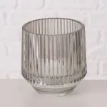 Windlicht Tiago hellgrau 10cm – Hauptansicht