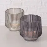 Windlicht Tiago hellgrau 10cm – Produktansicht