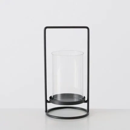 Windlicht Timko schwarz 20cm – Hauptansicht