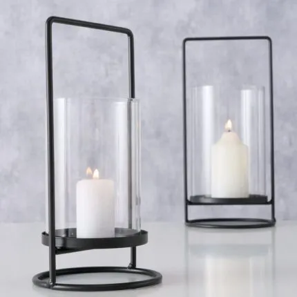 Windlicht Timko schwarz 25cm – Produktansicht