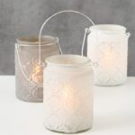 Windlicht Tunis 13cm hellbraun – Produktansicht