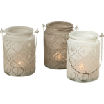 Windlicht Tunis 13cm hellbraun – Produktansicht