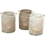 Windlicht Tunis 13cm hellbraun – Produktansicht