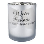 Windlicht Weinfest silber 12cm Punkte – Hauptansicht