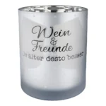 Windlicht Weinfest silber 12cm Punkte – Hauptansicht