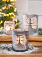 Windlicht Weinfest silber 12cm Punkte – Produktansicht