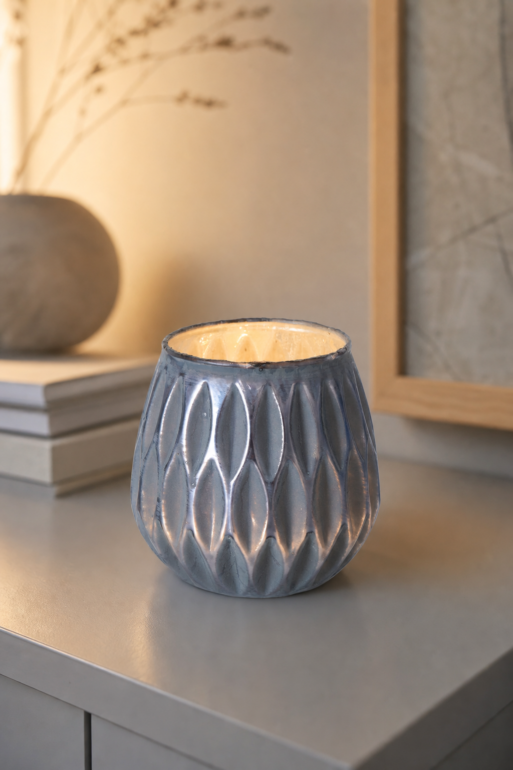 Windlicht Yamuna 9cm Design 2 in einer stimmungsvollen Anwendungsszene