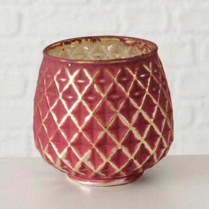 Windlicht Yamuna 9cm rot Variante 1 – Hauptansicht