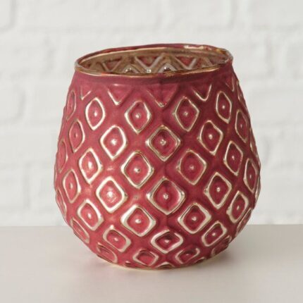 Windlicht Yamuna 9cm rot Variante 3 – Hauptansicht