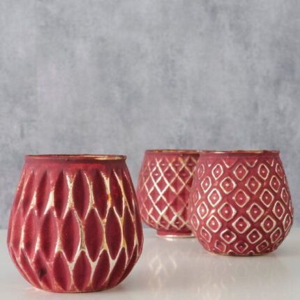 Windlicht Yamuna 9cm rot Variante 1 – Produktansicht