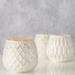 Windlicht Yamuna 9cm weiß Variante 1 – Produktansicht