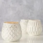 Windlicht Yamuna 9cm weiß Variante 3 – Produktansicht