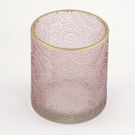 Windlicht mit Goldrand Ornamentdesign – Hauptansicht