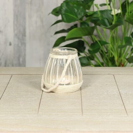 Windlicht mit Kordeldekor 10cm – Produktansicht