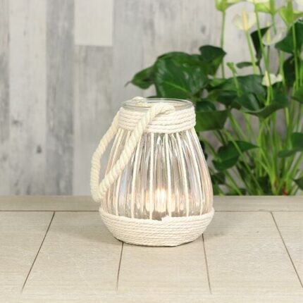 Windlicht mit Kordeldekor 17cm – Produktansicht