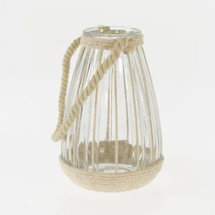 Windlicht mit Kordeldekor 22cm – Hauptansicht