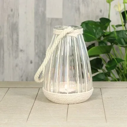 Windlicht mit Kordeldekor 22cm – Produktansicht