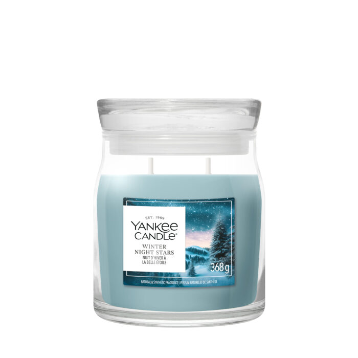Yankee Candle Winter Night Stars Kerze im Glas mit zwei Dochten