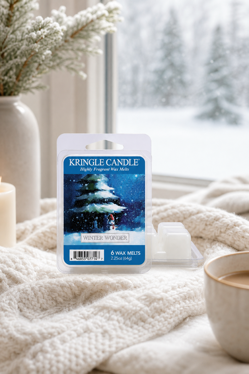 Winter Wonder Wax Melts 64g in einer stimmungsvollen Anwendungsszene