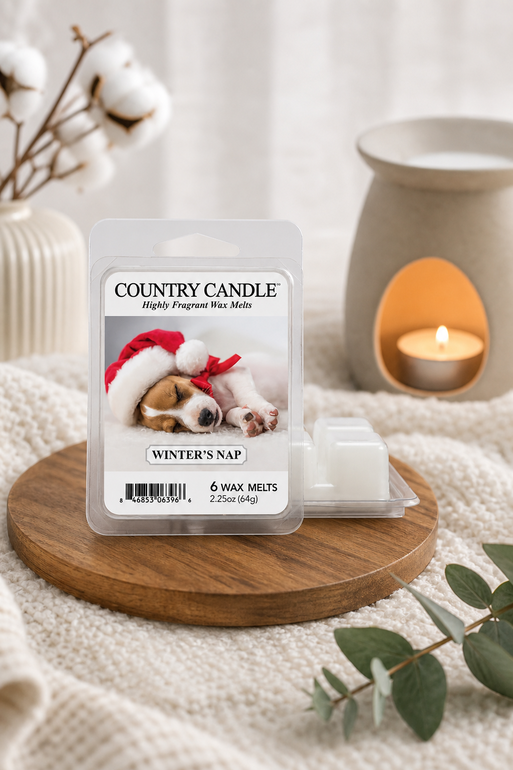 Winters Nap Wax Melts 64g in einer stimmungsvollen Anwendungsszene